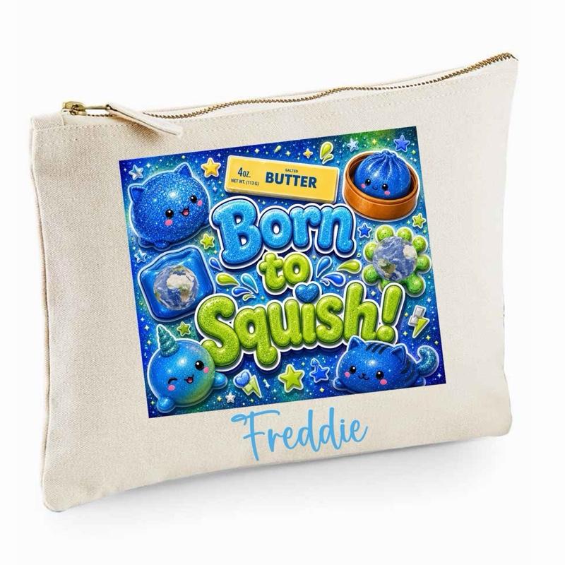 Personalised Born to Squish Pouch