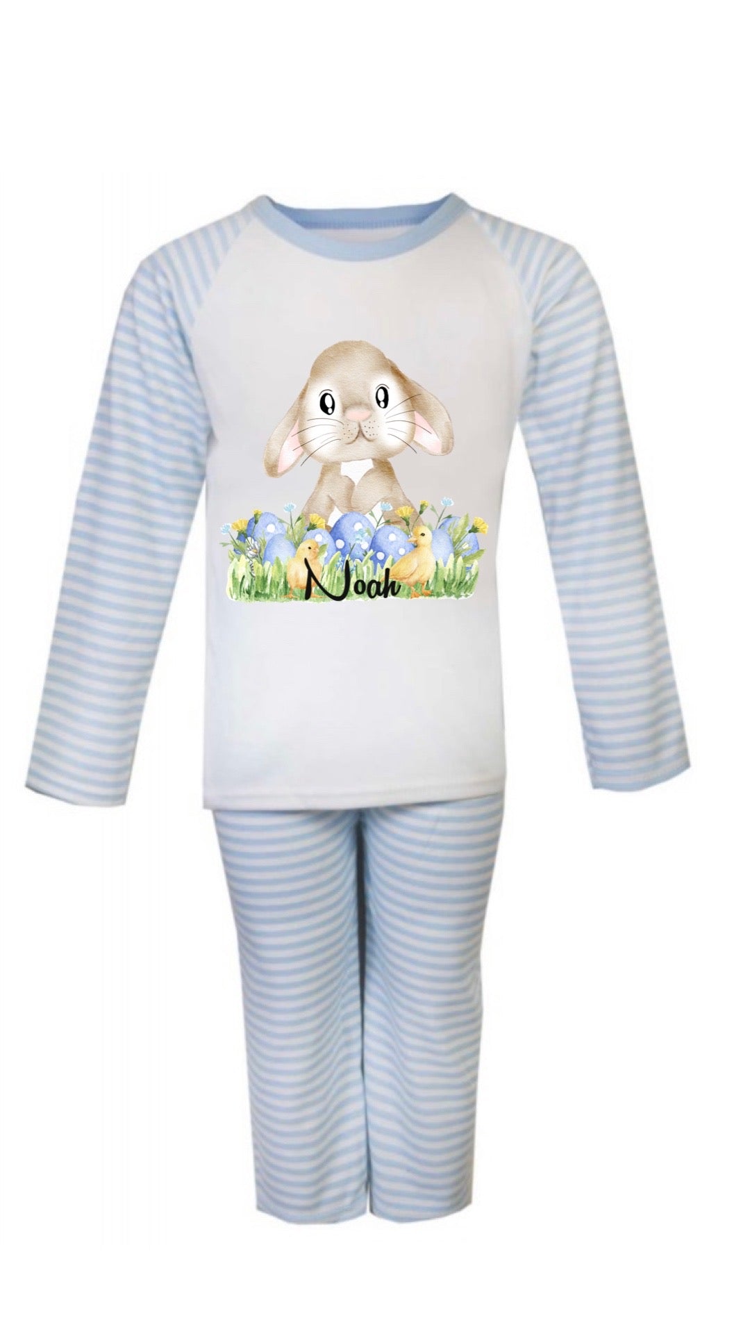 Easter Bunny with Blue Easter Eggs Pyjamas