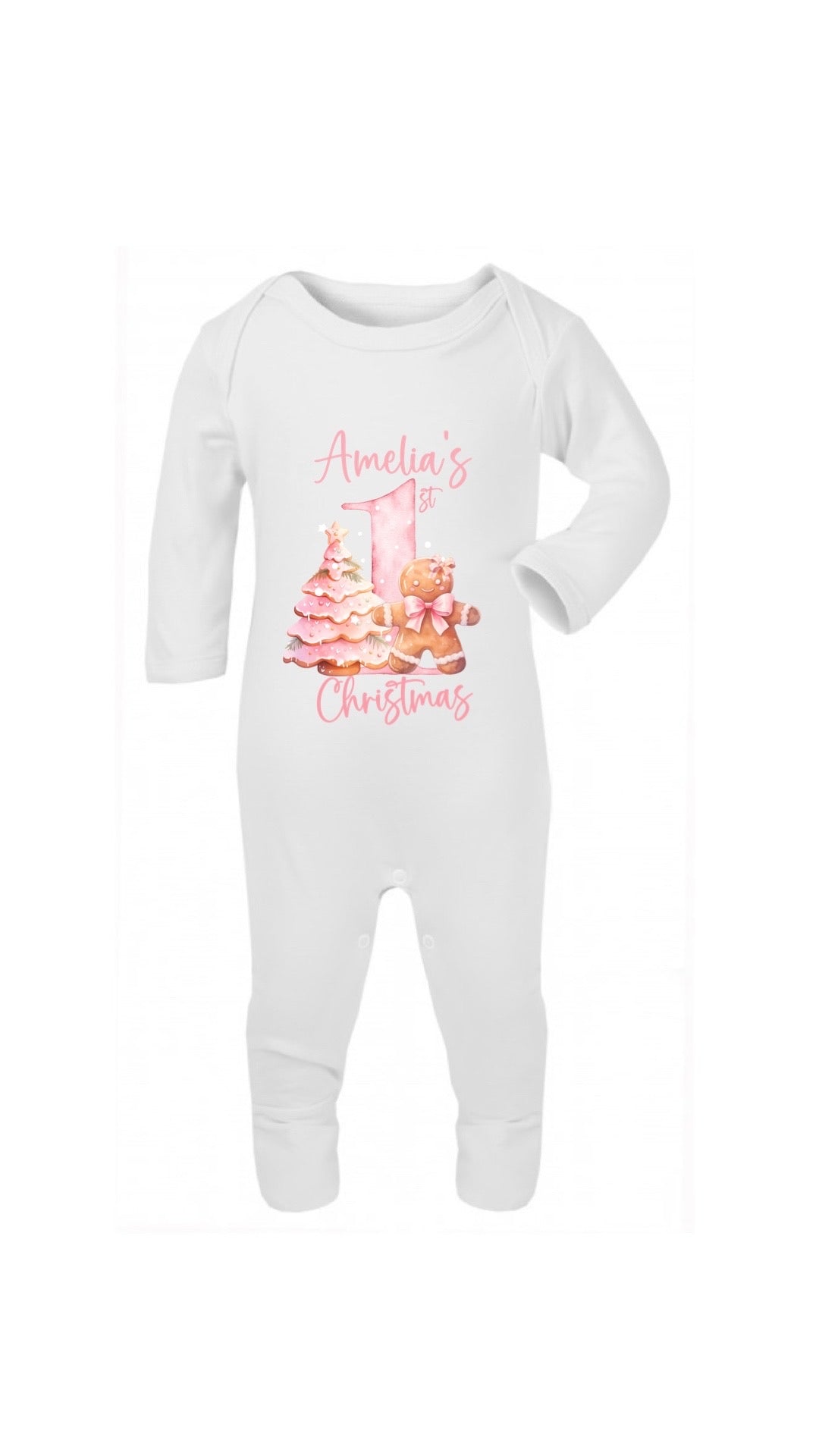 First Christmas Pink Gingerbread
Rompersuit
