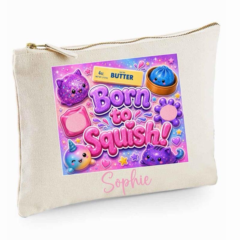 Personalised Born to Squish Pouch