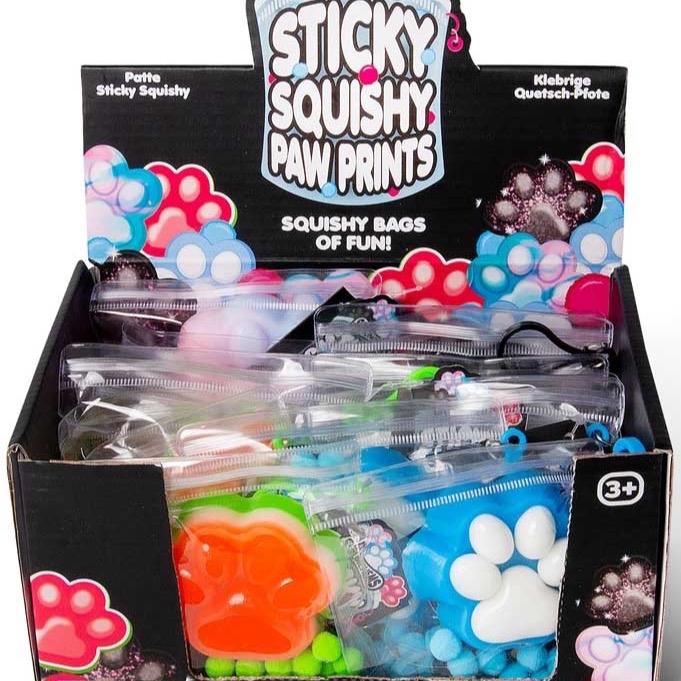 SCRUNCHEMS STICKY SQUISHY PAW PRINTS ASSORTED