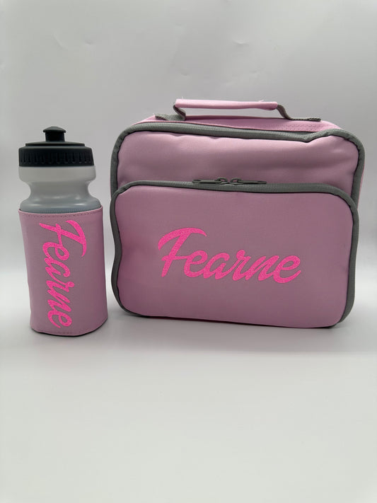 Pink Pink Lunch bag & water bottle set