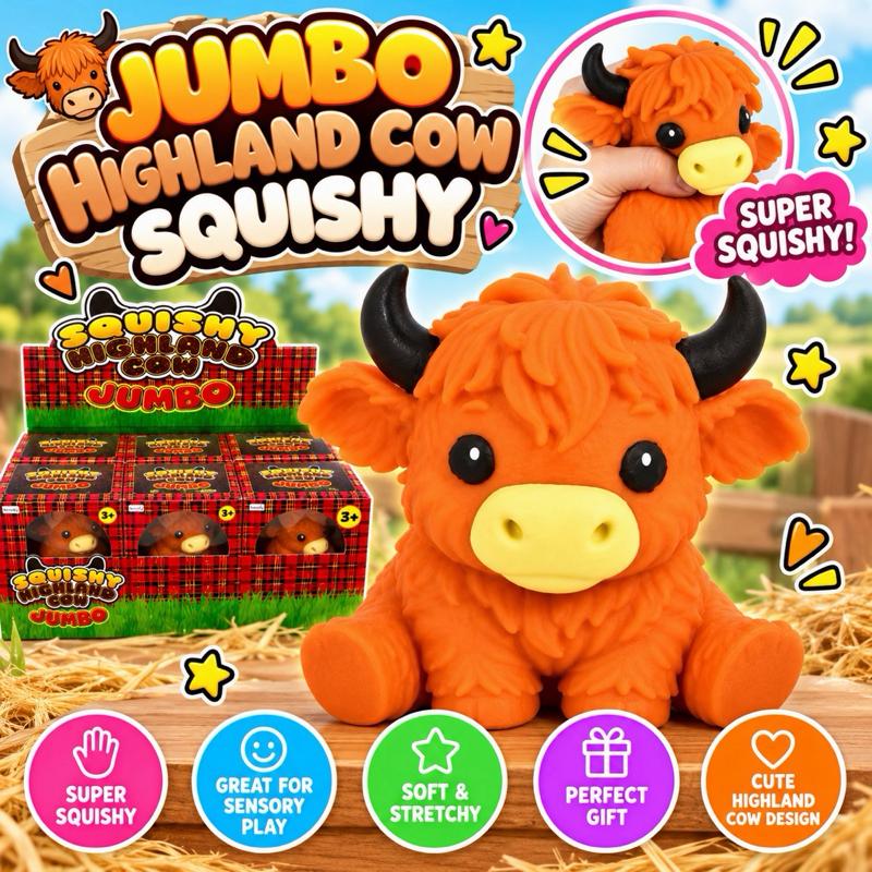 JUMBO SQUISHY HIGHLAND COW - Me And You You And Me Co