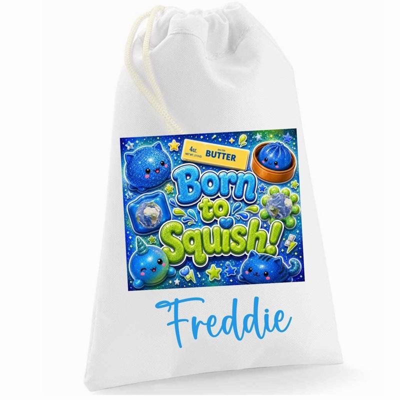 Personalised Born to Squish sack
