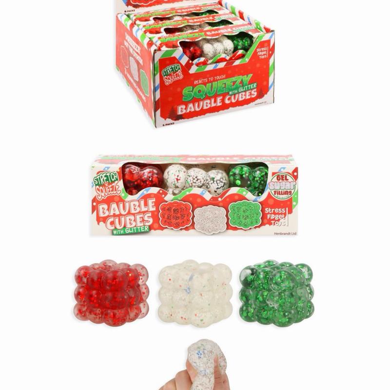 SQUEEZE BAUBLE CHRISTMAS CUBE SUGAR MALTOSE 3 Pack - Me And You You And Me Co