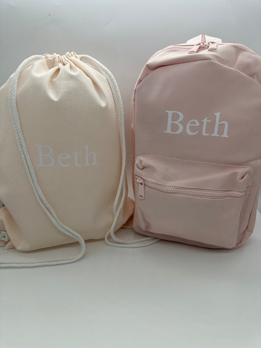 Pink Mini Backpack Set
