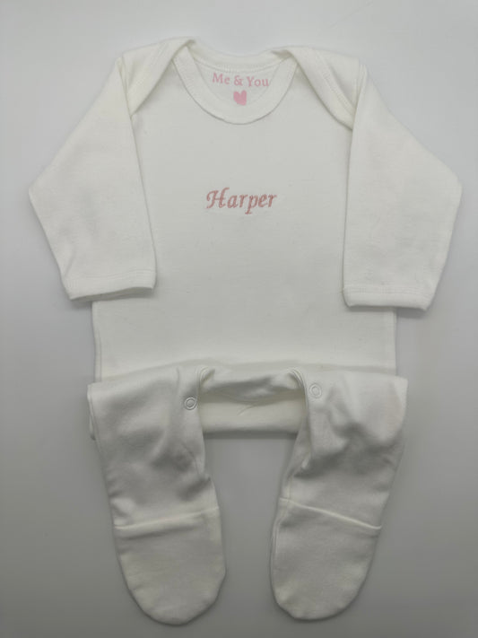 Embroidered Name Rompersuit - Me And You You And Me Co 