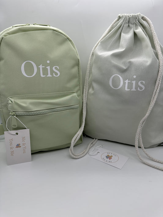 Green Mini Backpack Set - Me And You You And Me Co 