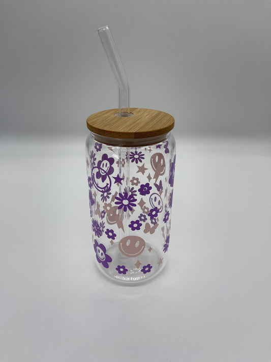 Groovy glass can cup - Me And You You And Me Co 