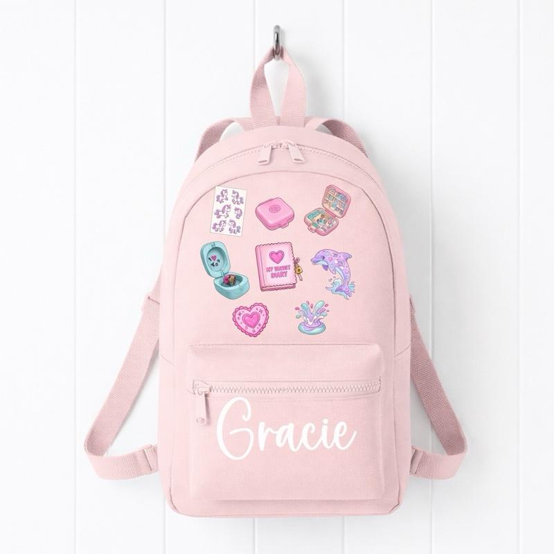 Personalised Pastel Cartoon Girls' Backpack children’s bag backpack