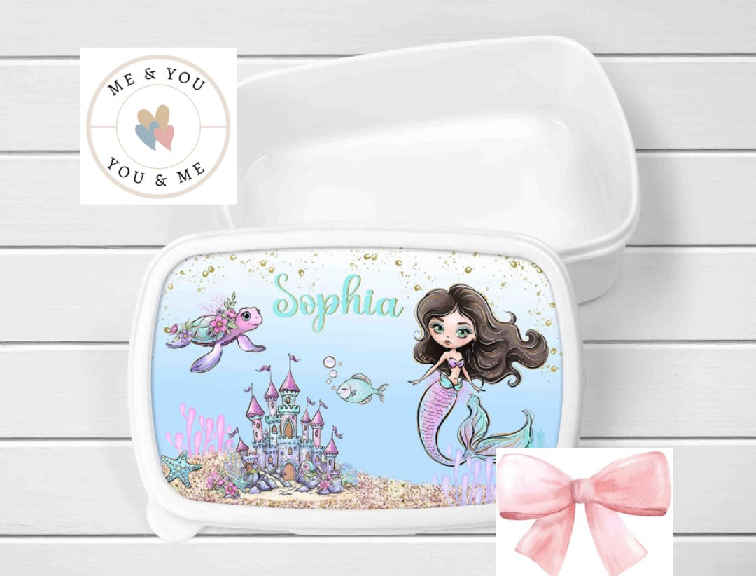 Mermaid Black Hair Lunch Box