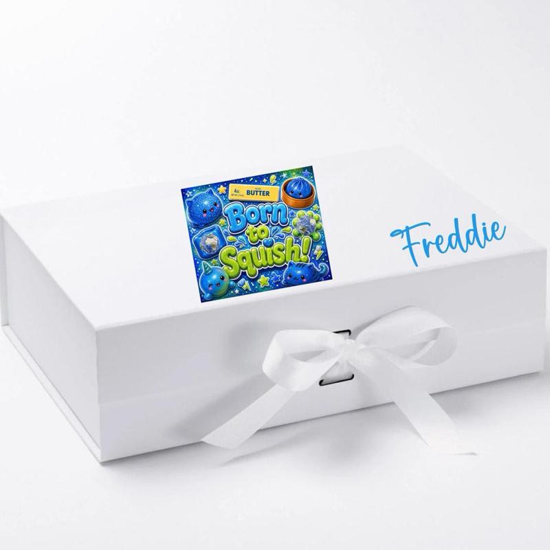 Personalised Born to Squish box - available in medium and large