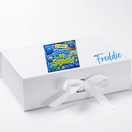 Personalised Born to Squish box - available in medium and large