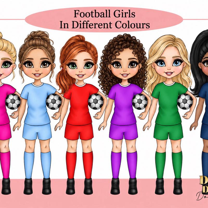 Personalised Girls Football Water Bottle - Aluminium, 650ml Capacity - Choose football kit colour, Hair, Eye and Skin Details - Drinkware