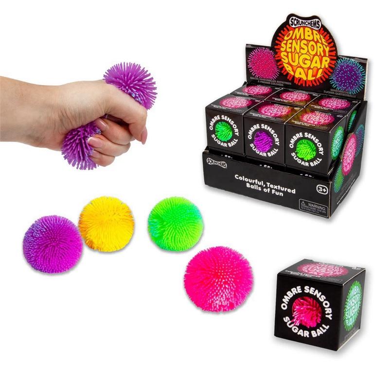 Scrunchems Ombre Sensory Sugar Ball Fidget Toy - Super Squishy Stretchy Stress Relief Toy with Textured Feel for Sensory Play and Fidgeting