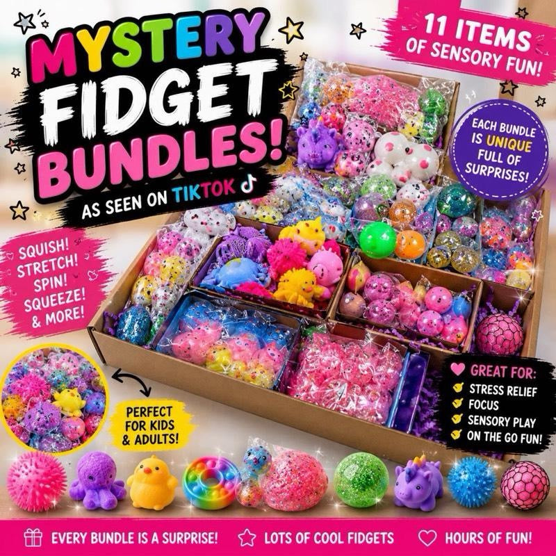 Choose 6-Piece or 11-Piece Set Box Malt Sugar Stress Relief Fidget Toys, Sensory Bundle, Creative Slow-Return Squishy, Party Gift, & Different Styles mystery/surprise - Me And You You And Me Co 