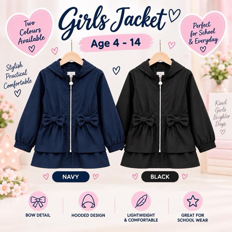 Mac jacket with double bow age 4-14 years