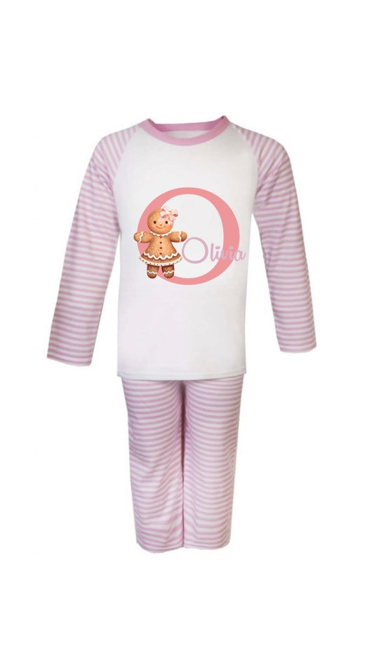 Pink Christmas Gingerbread Pyjamas