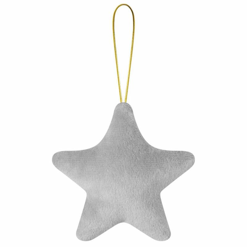 Personalised Christmas Bauble Star Hanging Ornament Soft Plush Feel High Quality Print Perfect for Gifts Suitable for Bags & More