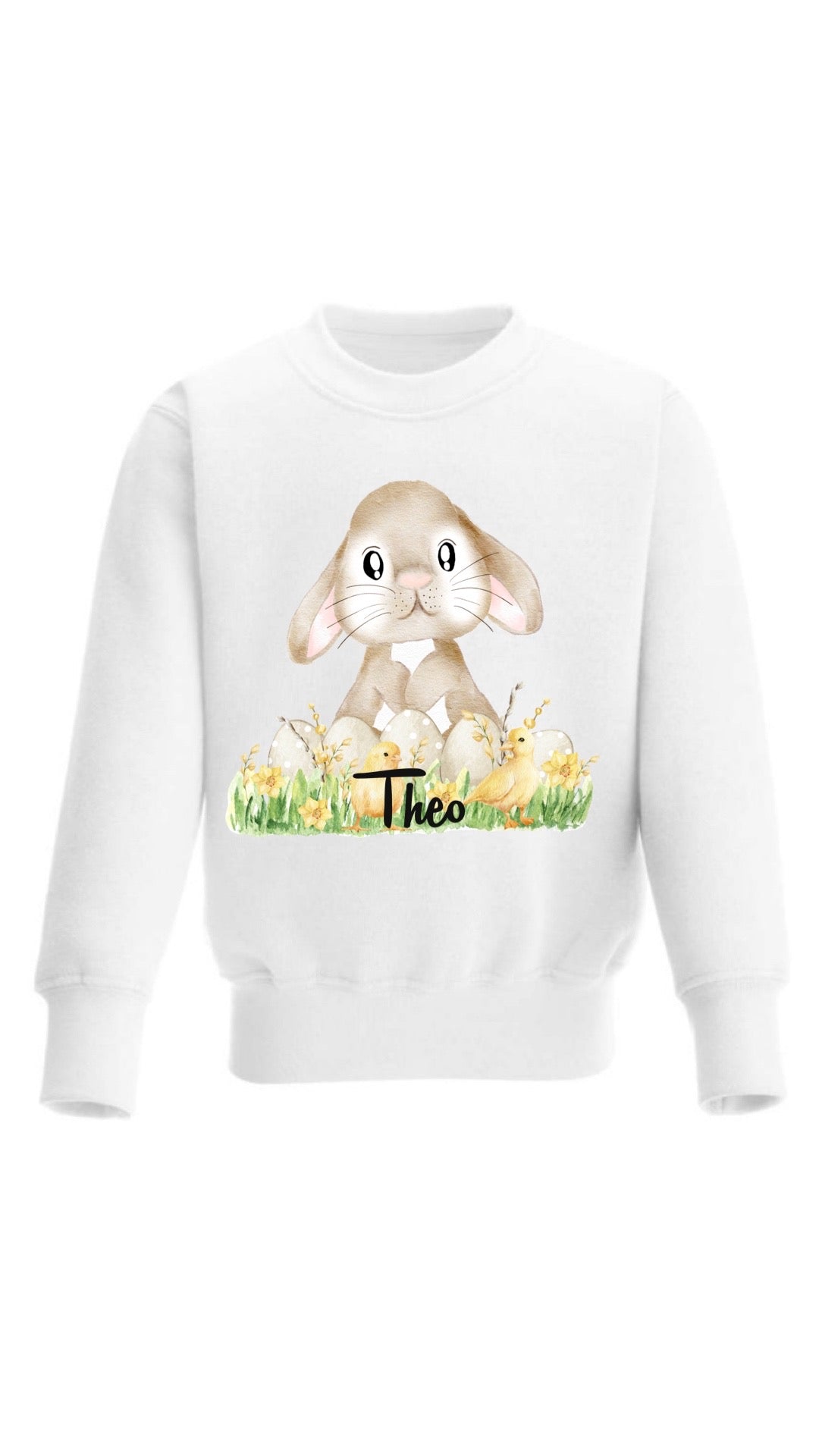 Easter Bunny with Beige Easter Eggs Sweatshirt