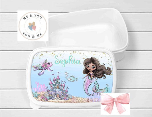 Mermaid Black Hair Lunch Box