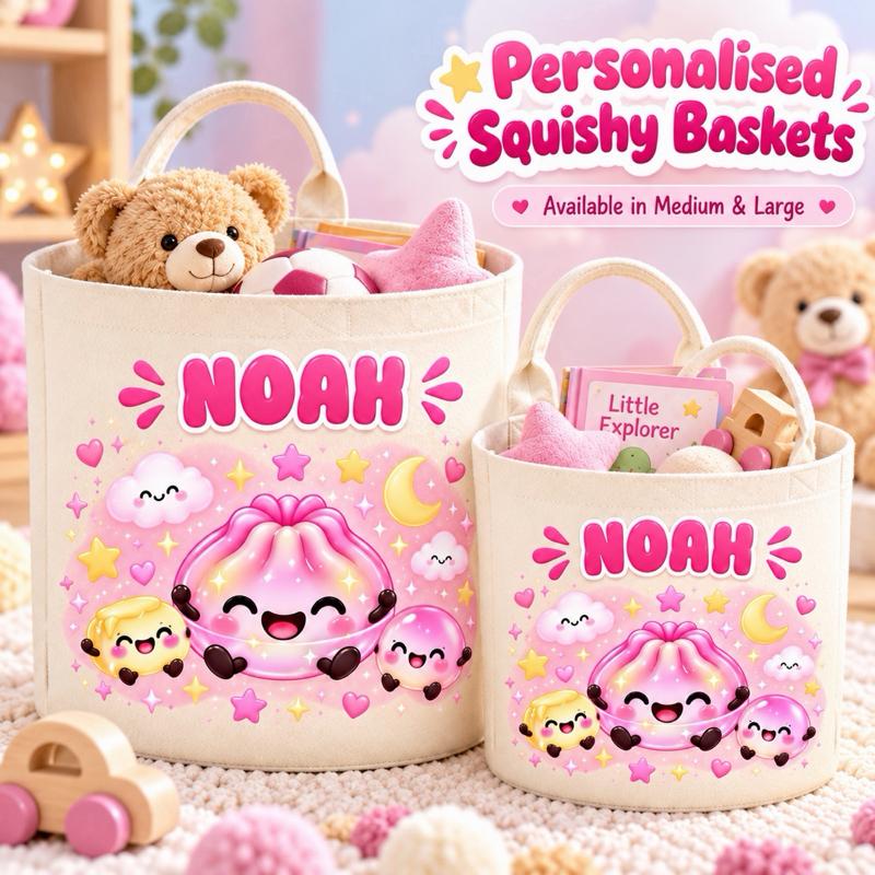 Personalised Squishy Baskets - Cute & Colourful with Squishy Favourites - Perfect Gift Idea for All Ages - Take It Everywhere! - Me And You You And Me Co 