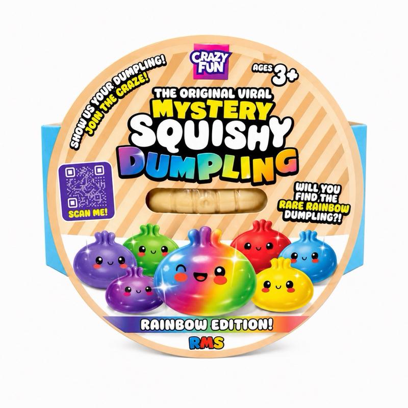 RMS Squishy Dumplings The ORIGINAL Viral Dumplings Bao Buns by Crazy Fun - Rainbow Edition