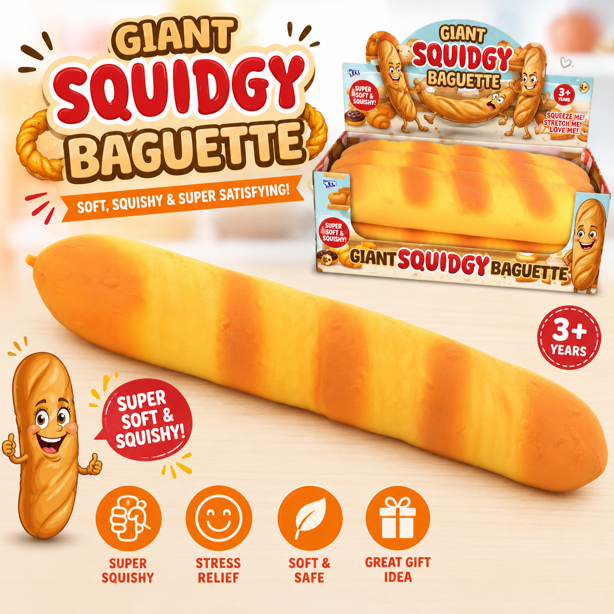 Squidgy Jumbo Baguette