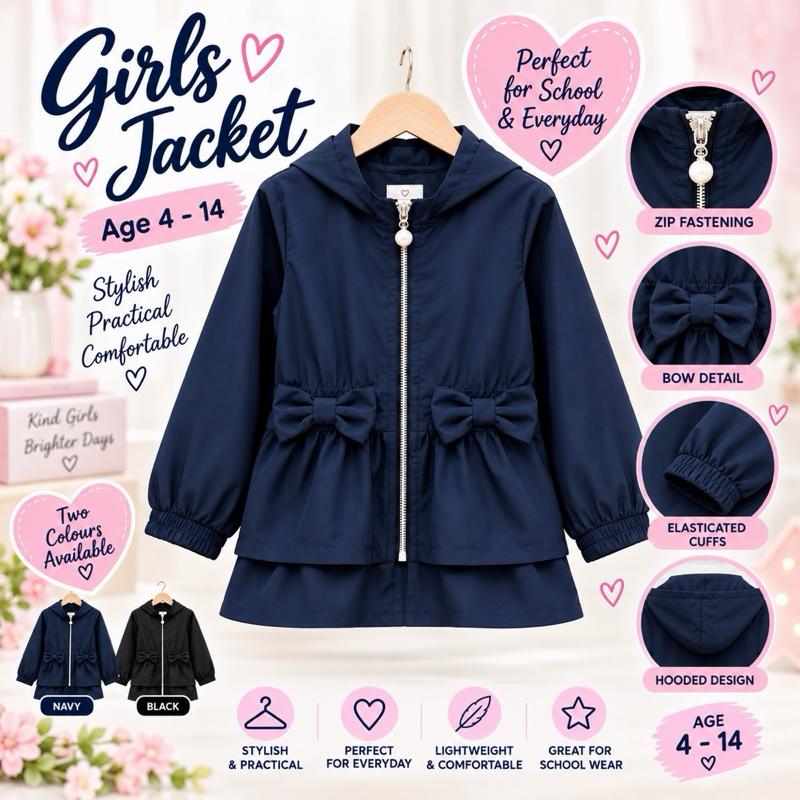 Mac jacket with double bow age 4-14 years