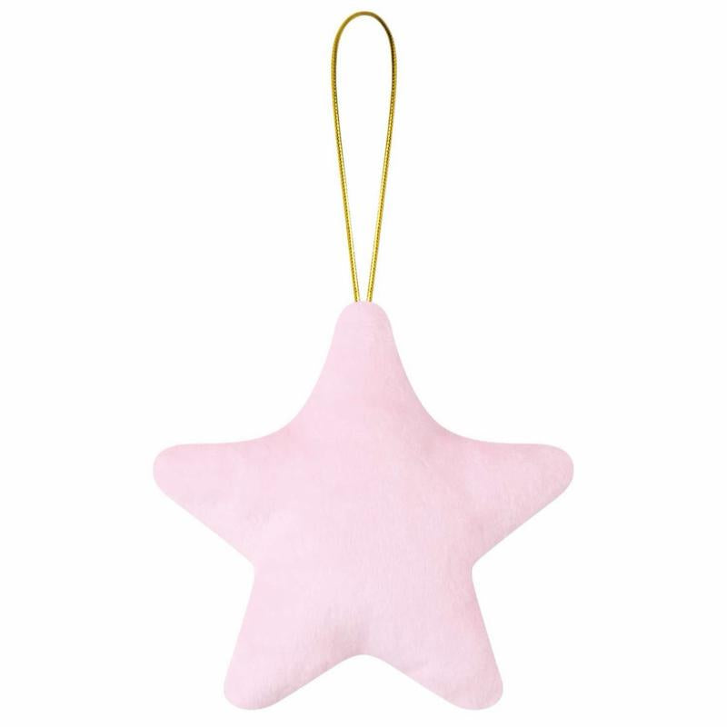 Personalised Christmas Bauble Star Hanging Ornament Soft Plush Feel High Quality Print Perfect for Gifts Suitable for Bags & More