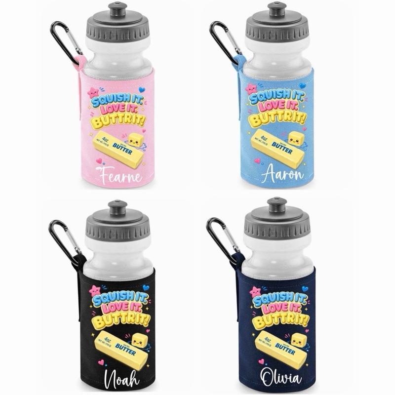 Personalised Squish It Love it Buttrit! Water Bottle