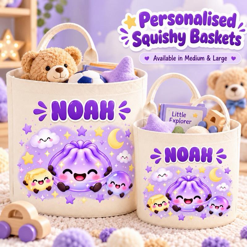 Personalised Squishy Baskets - Cute & Colourful with Squishy Favourites - Perfect Gift Idea for All Ages - Take It Everywhere! - Me And You You And Me Co 