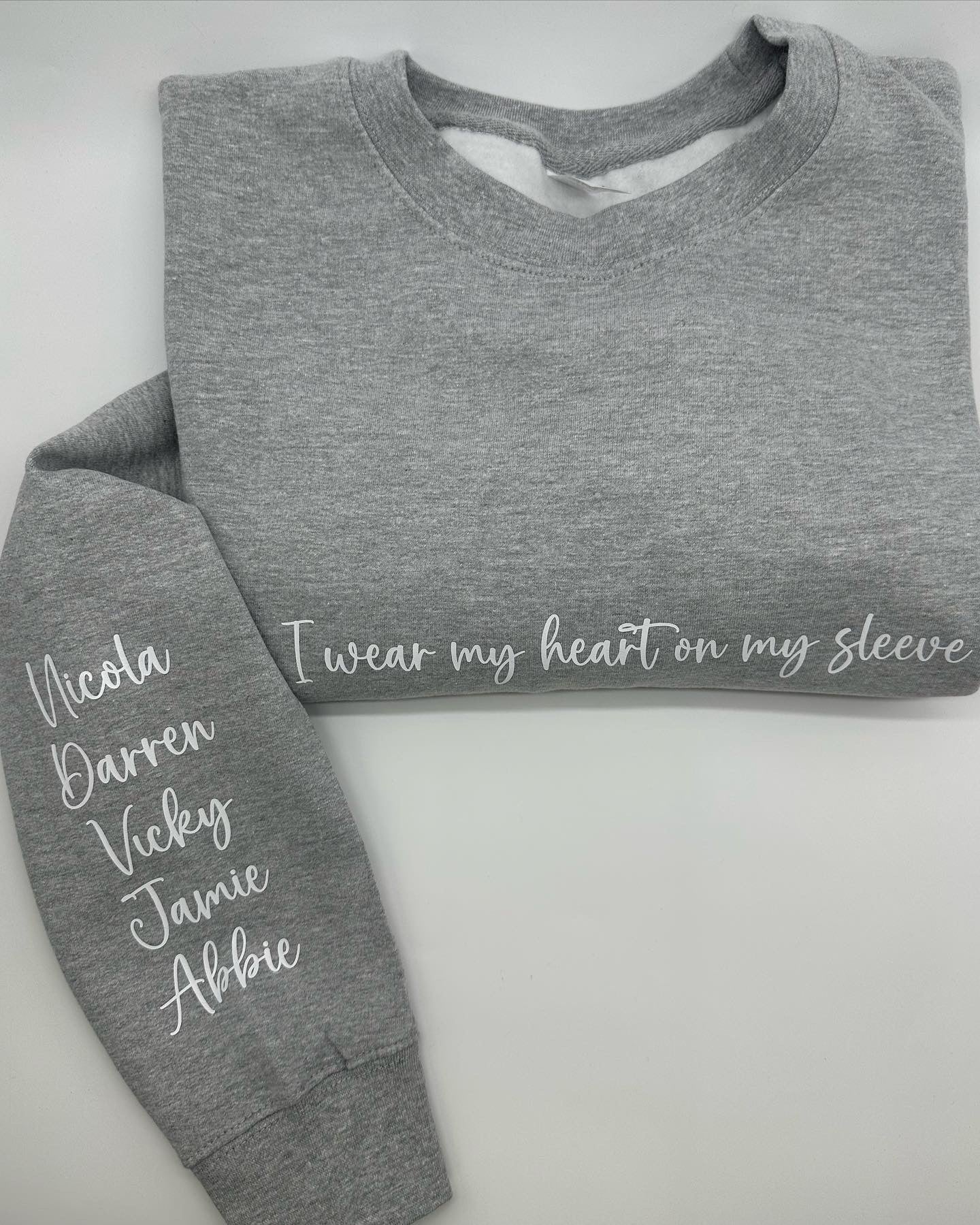 I wear my heart on my sleeve Adults Sweatshirt