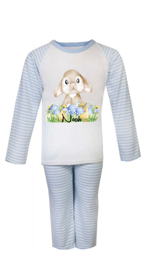 Easter Bunny with Blue Easter Eggs Pyjamas