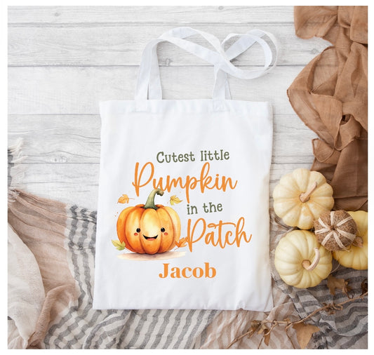 Cutest Little Pumpkin in the Patch Bag orange