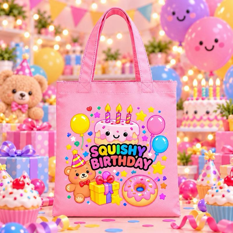 Birthday Squishy Tote Bag - Cute & Colourful with Squishy Favourites - Perfect Gift Idea for All Ages - Take It Everywhere! - Me And You You And Me Co 