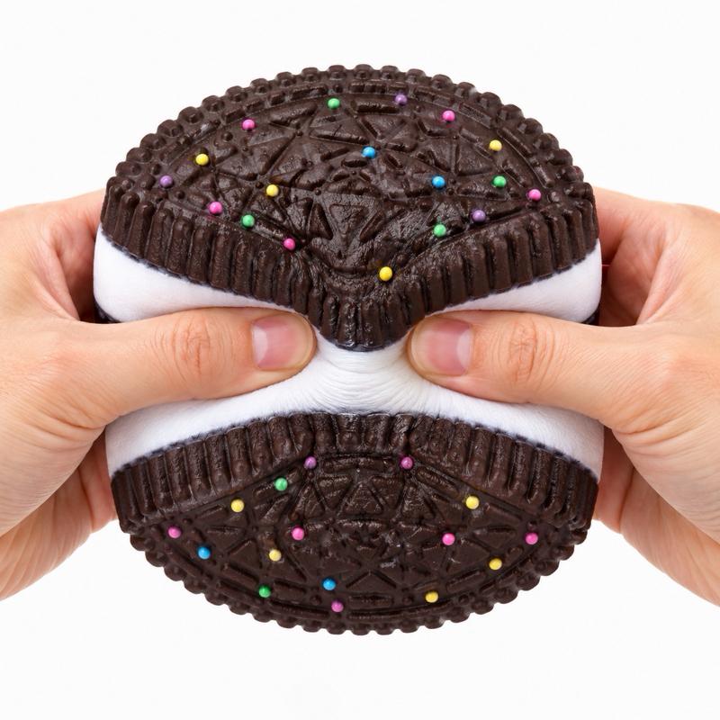 Squidgy Jumbo Biscuit Dark Chocolate In Display Box - Stress Relief & Sensory Play Toy for Fun & Relaxation - Me And You You And Me Co 