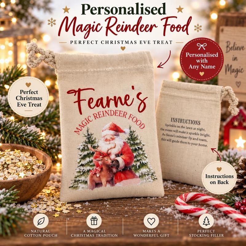 Personalised Magic Reindeer Food Pouch