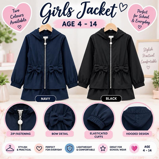 Mac jacket with double bow age 4-14 years