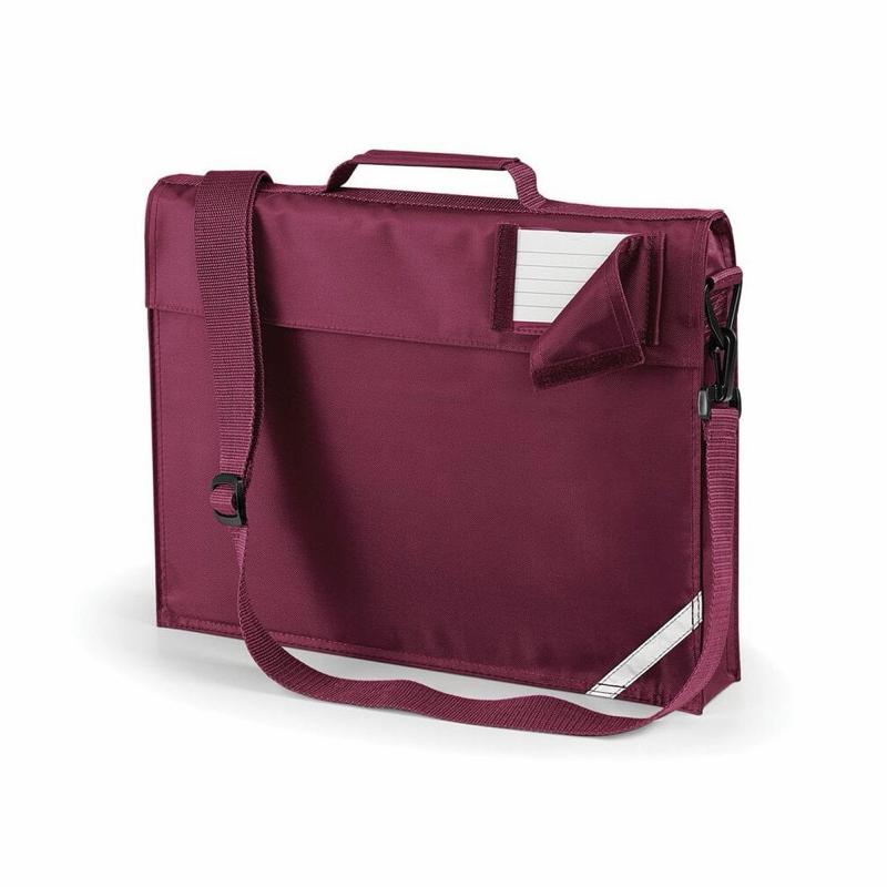 Personalised Book Bags for School Nursery & Everyday in Red Navy Burgundy Royal Blue Bottle Green with Adjustable Shoulder Strap and Name Window Inside - Me And You You And Me Co 