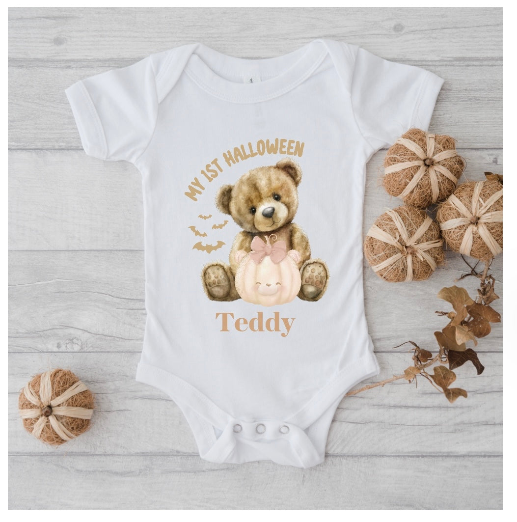 My 1st Halloween Bodysuit Beige