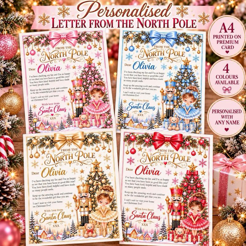 Personalised Christmas Nutcracker Letter from the North Pole - Official North Pole Approved, choose 4 designs - Me And You You And Me Co 