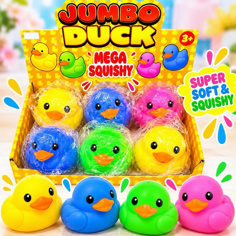 Big Jumbo Super Squishy Duck  - Super Soft & Squishy - Fun Stretchy Sensory Toy for Kids Ages 3+ - Perfect Gift Idea - Eye-catching Oversized Design - Me And You You And Me Co 