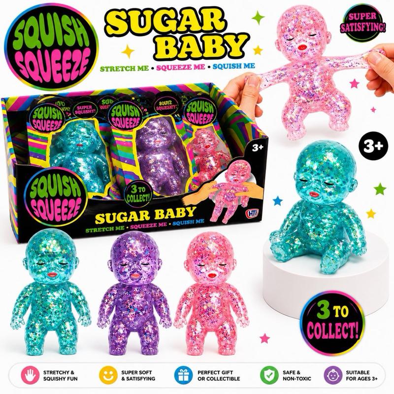 SQUISHY SUGAR MALTOSE BABY IN A FOIL BAG