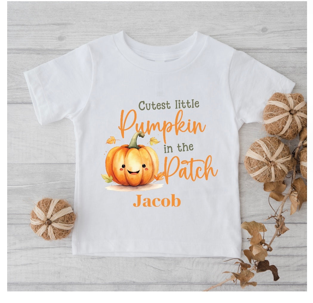 Cutest Little Pumpkin in the Patch T-Shirt orange