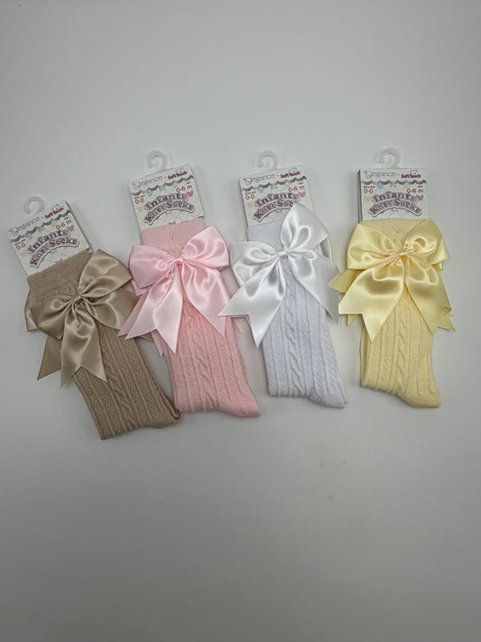 Knee High Bow Socks