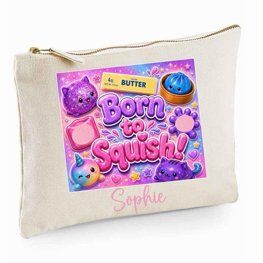 Personalised Born to Squish Pouch