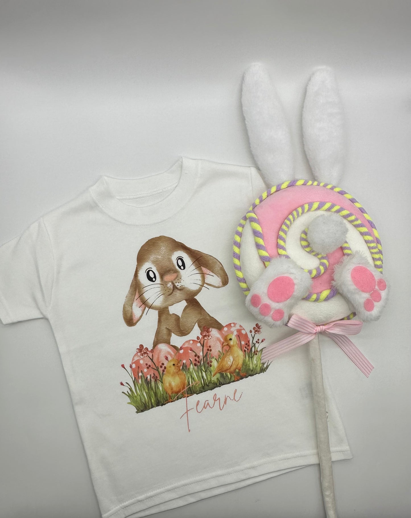 Easter Bunny with Pink Easter Eggs T-Shirt