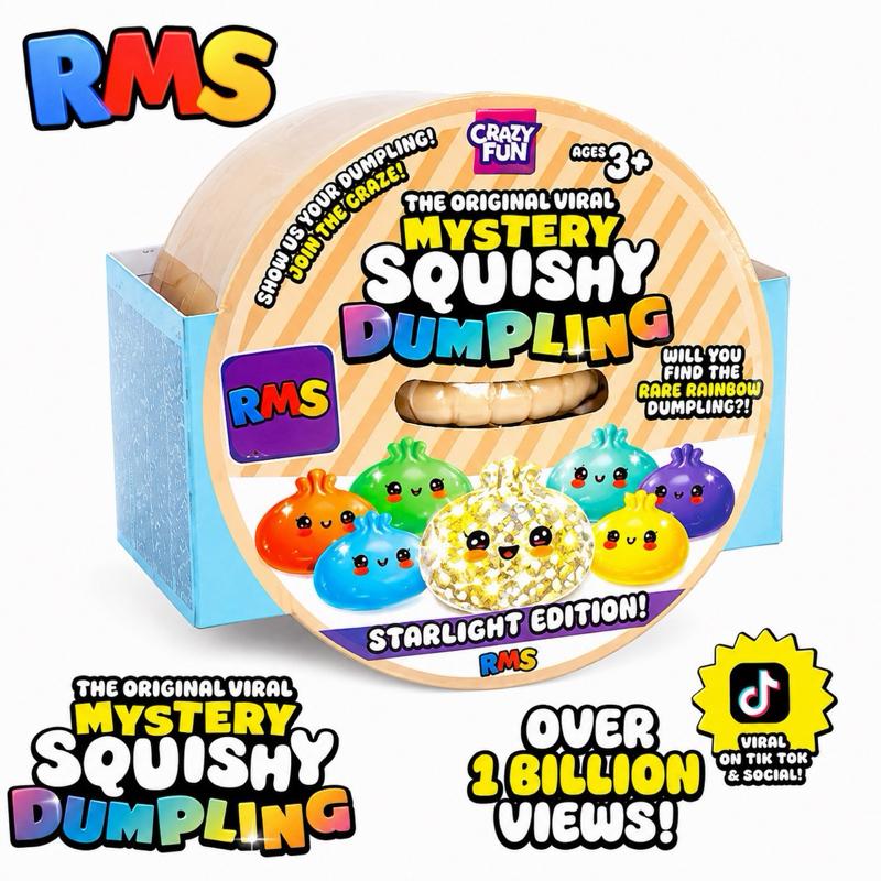 RMS Squishy Dumplings The ORIGINAL Viral Dumplings Bao Buns by Crazy Fun - Rainbow Edition