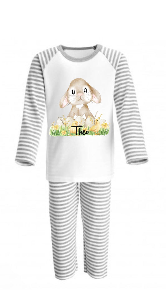 Easter Bunny with Beige Easter Eggs Pyjamas